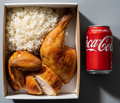 Half Chicken & Rice Box 
