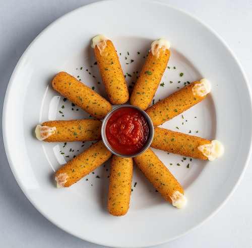 8 Pcs Breaded Mozzarella Sticks 