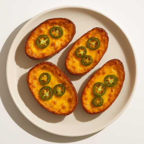 4 Pcs Potato Skin With Cheese & Jalapeno 